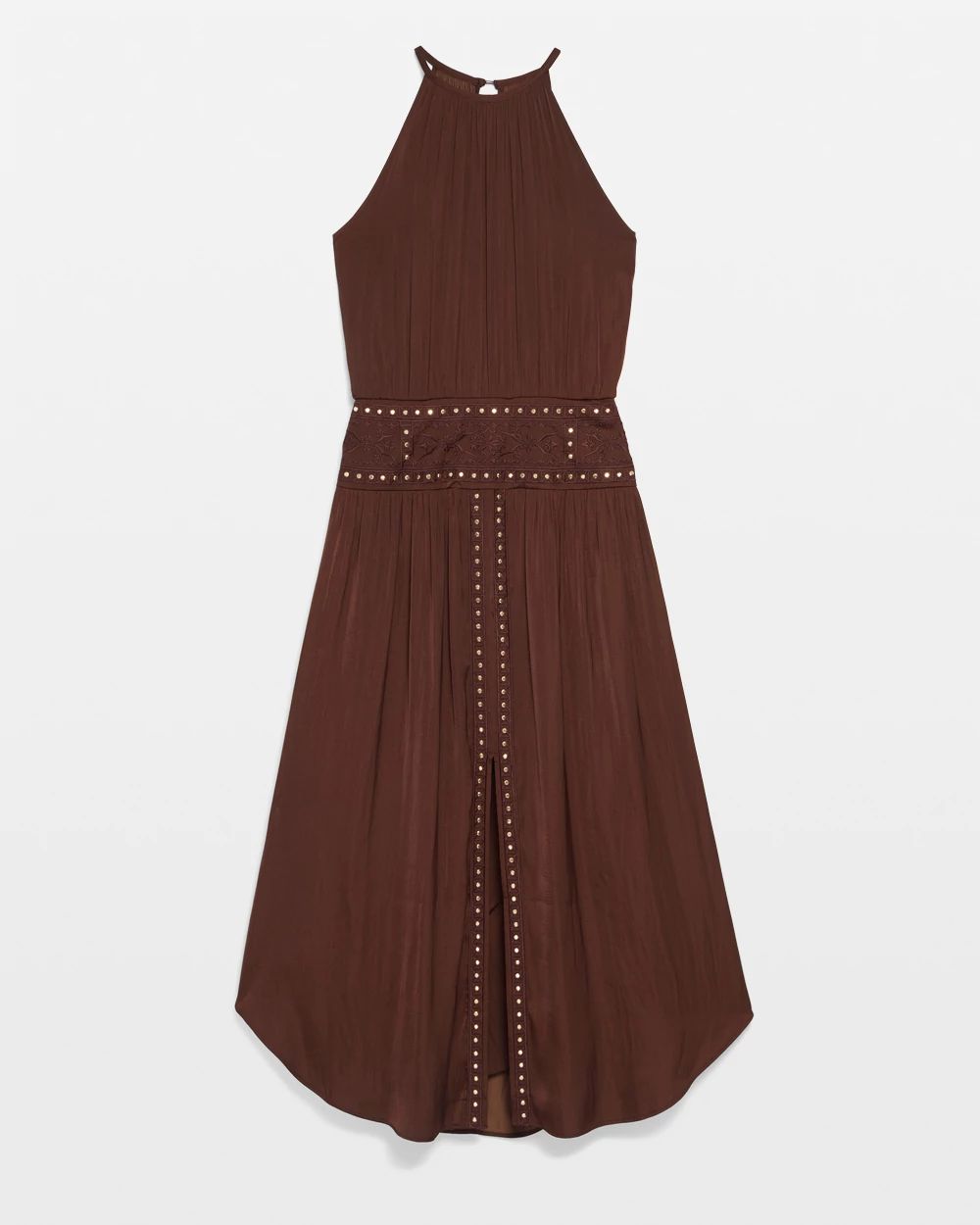 Petite Halter Studded Midi | White House Black Market